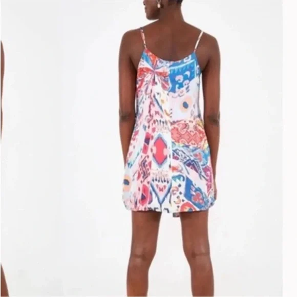 Farm Rio Crepe Boboikat Mini Wrap Mini Dress in Multi - Picture 3 of 13